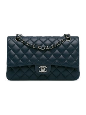 Chanel Midnight Blue Lambskin Medium Double Flap Bag