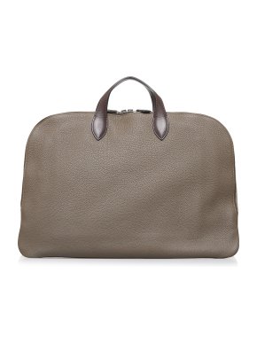 Hermes Beige Leather Victoria II 40