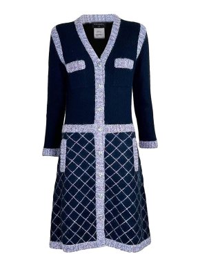 Chanel Coco Brasserie Ad Campaign Black Knit Coat /Dress