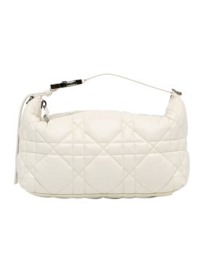 Dior White Calfskin Macro-Cannage DiorTravel Nomad Pouch