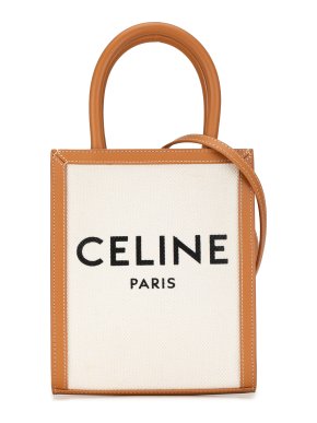 Celine Cream Mini Canvas Vertical Cabas Tote