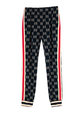 Gucci Navy Monogram Tailored Track Bottoms