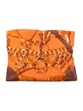 Hermes Orange Vif Argent Silky City 33 Shoulder Bag