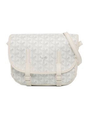 Goyard White Goyardine Belvedere PM Messenger Bag