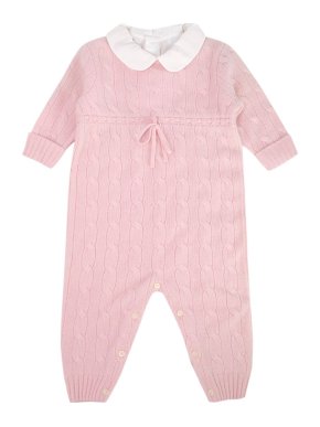 Ralph Lauren Pink Cashmere Peter Pan Collar Romper