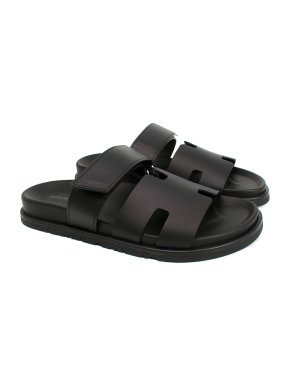 Hermes Black Chypre Sandals