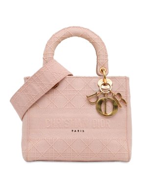 Dior Pink Medium Cannage Lady D-Lite