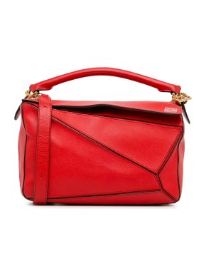 Loewe Red Medium Puzzle Bag