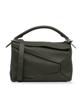 Loewe Khaki Large Puzzle Edge Bag