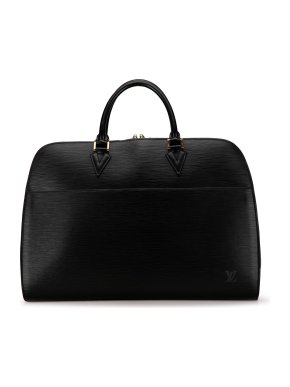 Louis Vuitton Black Epi Sorbonne Travel Bag