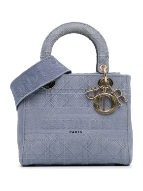 Dior Blue Medium Cannage Lady D-Lite