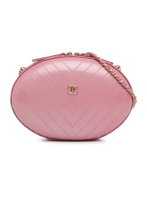 Chanel Pink Chevron La Pausa Evening Crossbody Bag