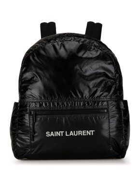 Saint Laurent Black Logo Nuxx Nylon Backpack