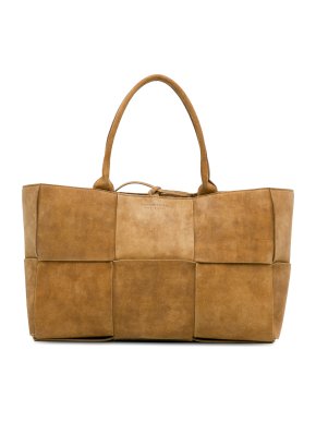 Bottega Veneta Medium Suede Maxi Intrecciato Arco Tote