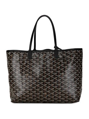 Goyard Black Goyardine Saint Louis PM Tote