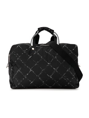 Chanel Black Canvas  Travel Line Travel Bag