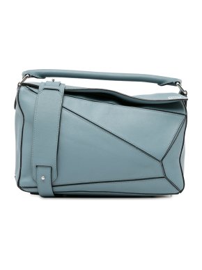 Loewe Blue Medium Puzzle Bag