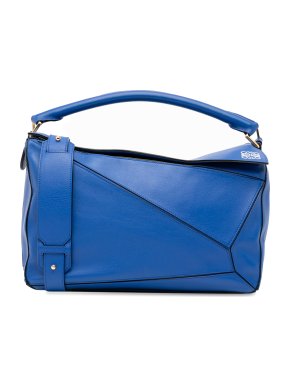 Loewe Blue Large Puzzle Bag