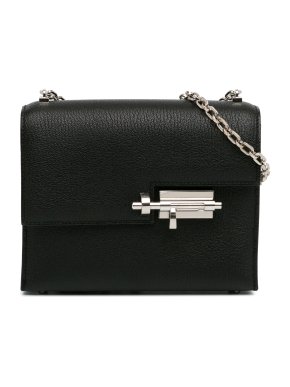 Hermes Black Chevre Mysore Mini Verrou Chaine Crossbody Bag