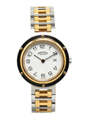 Hermes Quartz Stainless Steel Clipper Watch