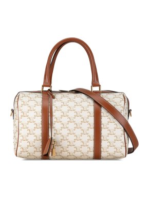 Celine White Triomphe Boston Bag