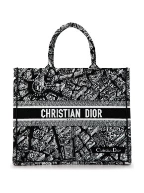 Dior Black Large Plan De Paris Book Tote