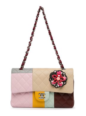 Chanel Medium Classic Colour Block Flower Double Flap Bag