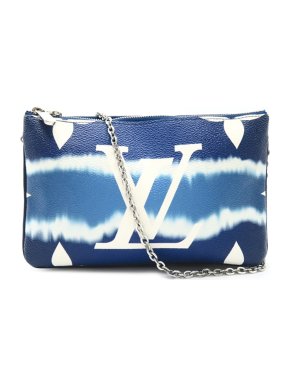 Louis Vuitton Blue Monogram Escale Double Zip Pochette