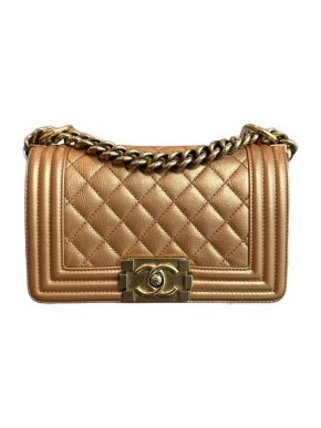 Chanel Metallic Gold Small Boy Bag