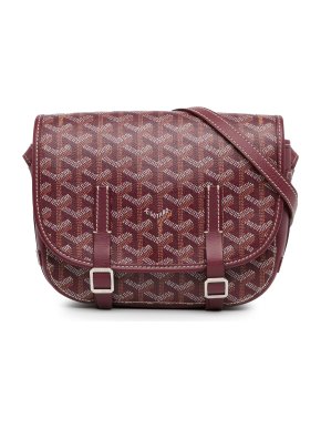 Goyard Burgundy Goyardine Belvedere PM