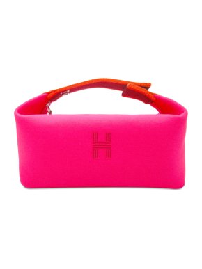 Hermes Pink Small Toile Bride A Brac