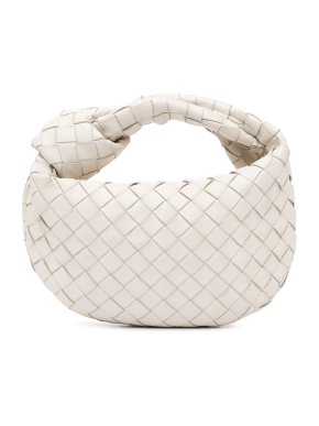 Bottega Veneta Cream Mini Intrecciato Jodie
