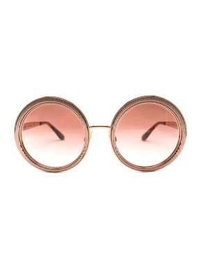 Dolce & Gabbana Blush Tinted Round Sunglasses