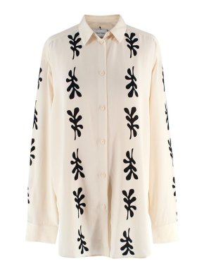 Matteau Cream Fig Leaf Silk Shirt