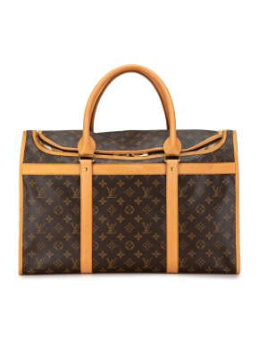 Louis Vuitton Coated Canvas and Leather Monogram Sac Chien Pet Carrier 40