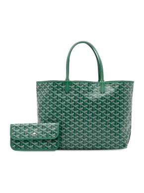 Green Coated Canvas Goyardine Saint Louis PM