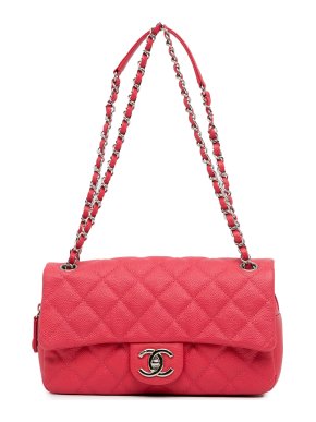 Chanel Pink Caviar Leather Medium Easy Flap Bag