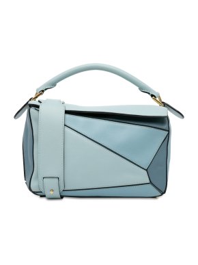 Loewe Blue Small Tricolor Puzzle Bag