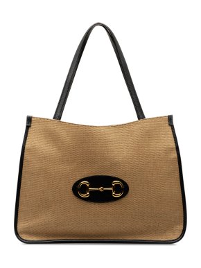 Gucci Canvas Horsebit 1955 Tote Bag