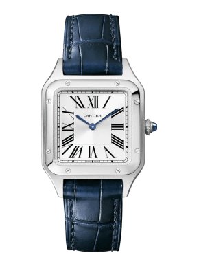 Cartier Santos-Dumont Small Steel Strap Watch With Box