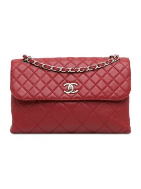Chanel Red Calfskin In The Business Flap