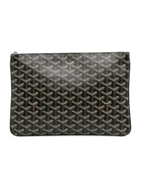 Goyard Black Goyardine Senat MM Pouch