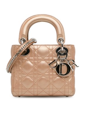 Dior Mini Iridescent Lambskin Cannage Lady Dior