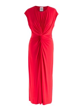 Day Birger et Mikklesen Orange Knot Detail Midi Dress