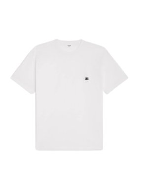 Celine White Triomphe Logo T-Shirt