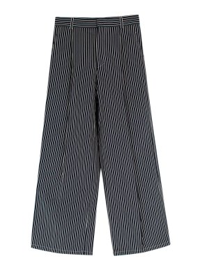 Dior Navy and White Pinstripe Trousers
