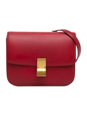Celine Red Medium Classic Box Bag