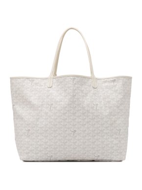 Goyard White Goyardine Saint Louis GM Tote Bag