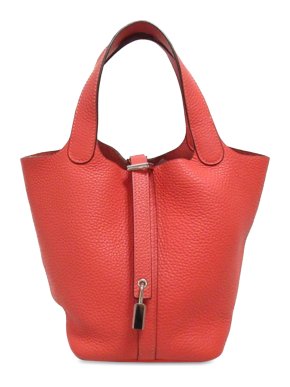 Hermes Picotin Lock 18 in Rose Jaipur Clemence Leather with Palladium Hardware