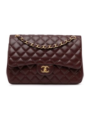 Chanel Burgundy Jumbo Double Flap Bag